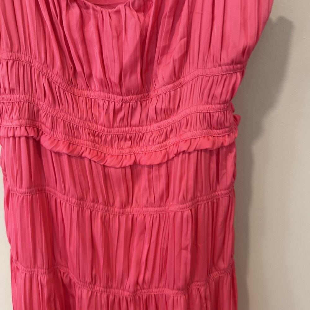NWOT Anthropologie Ruched Tiered Satin Slip Midi Dress Size 6 2382 - Picture 6 of 12